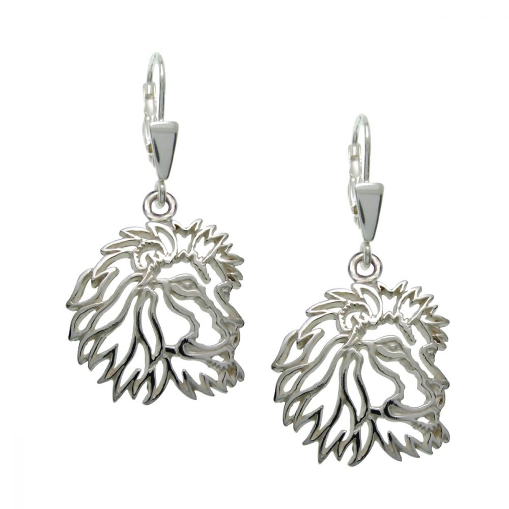 Lion – silver sterling earring - 1