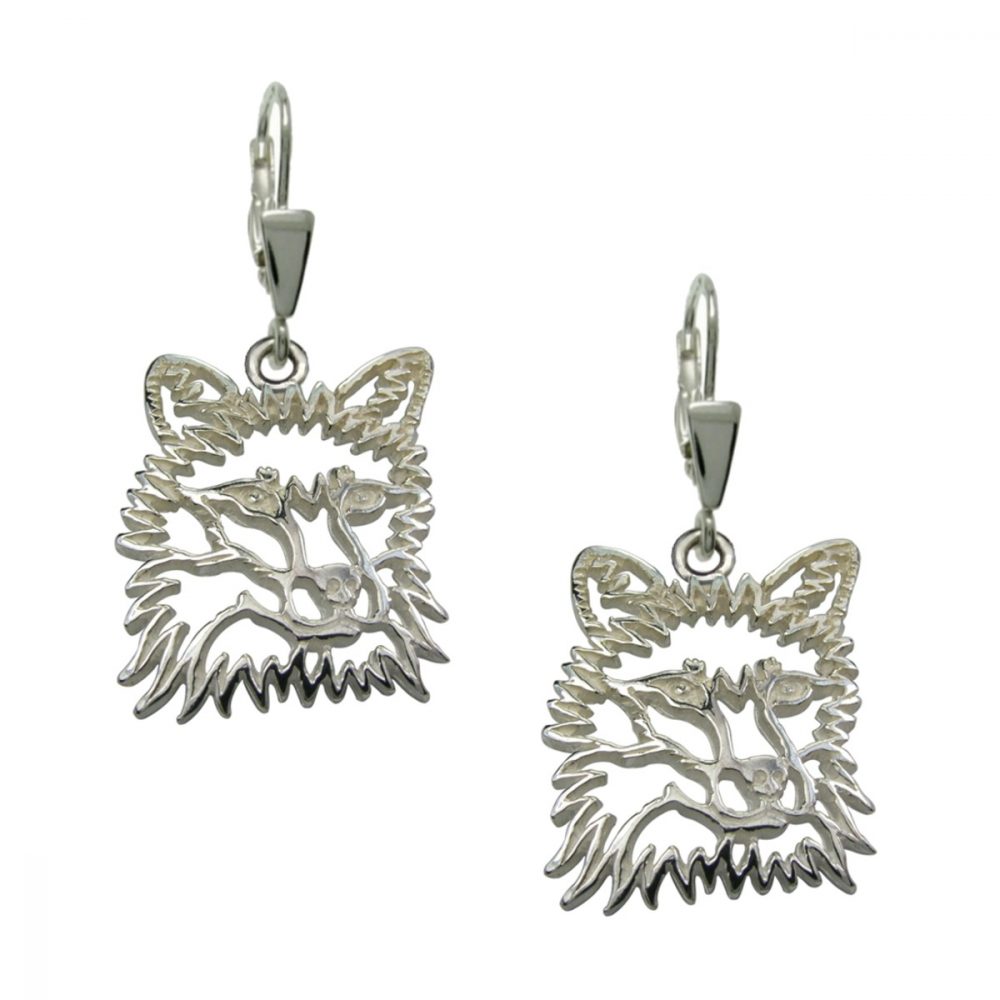 Fox – silver sterling earring - 1