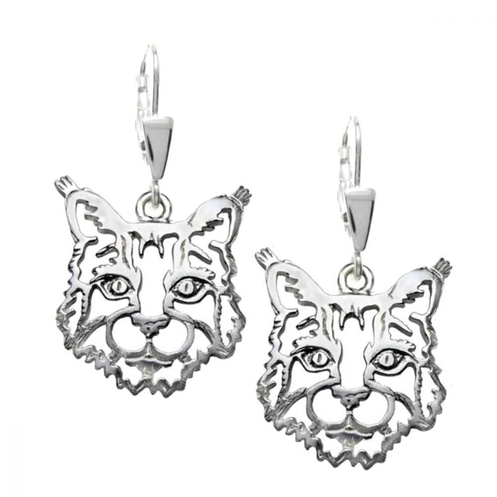 Maine Coon – silver sterling earrings - 1