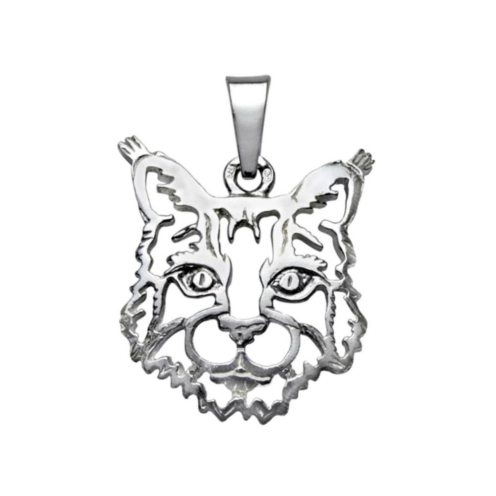 Maine Coon – silver sterling pendant - 1