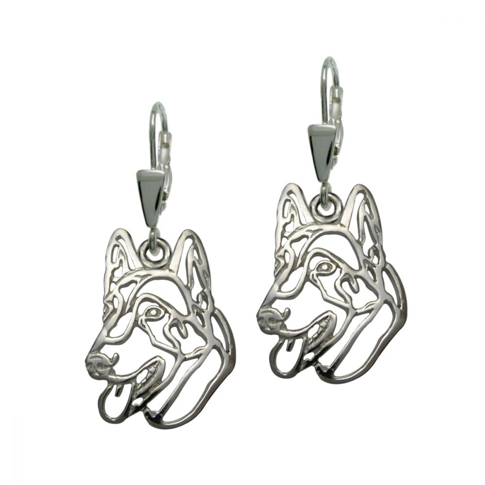 Malinois II – silver sterling earrings - 1