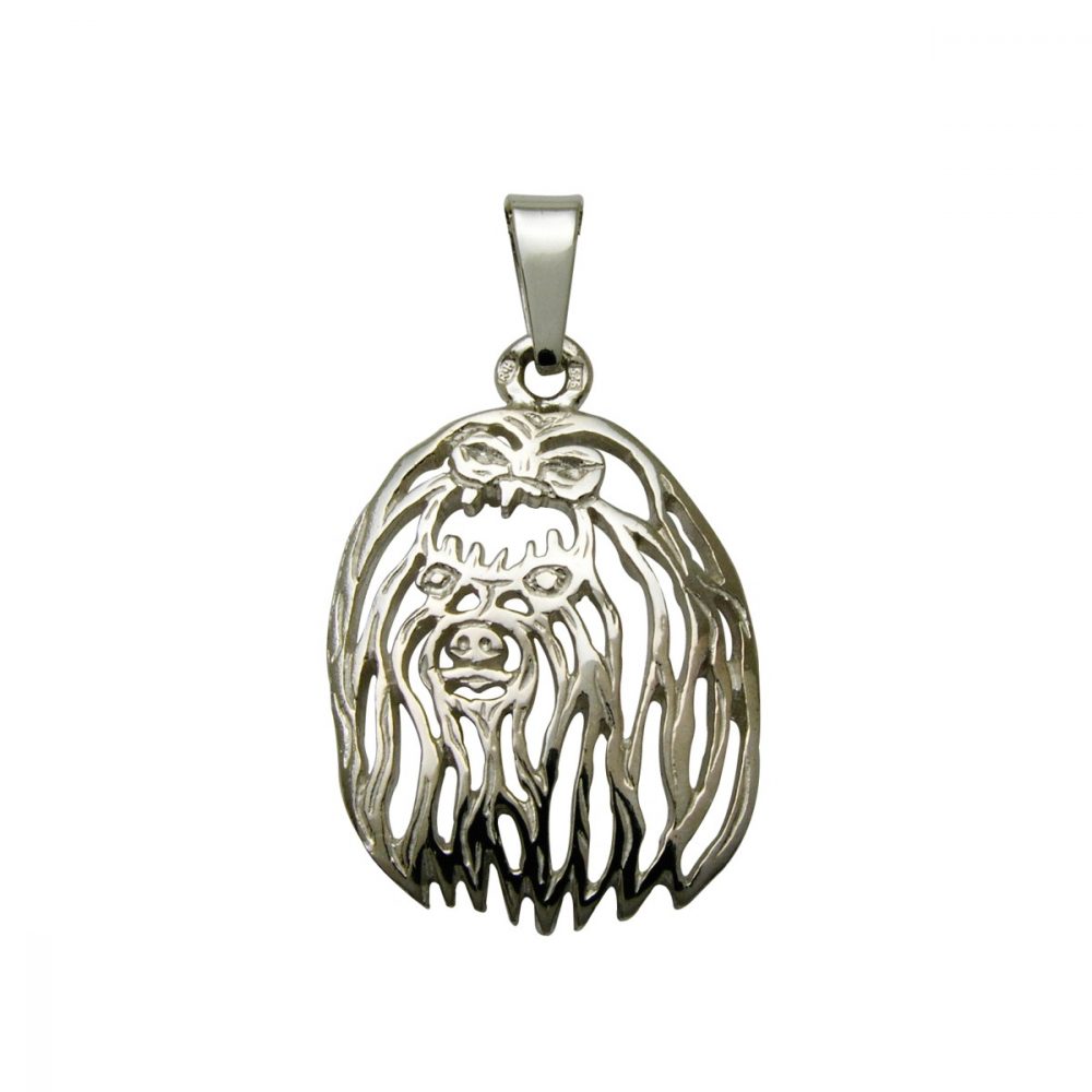Maltese dog – silver sterling pendant - 1