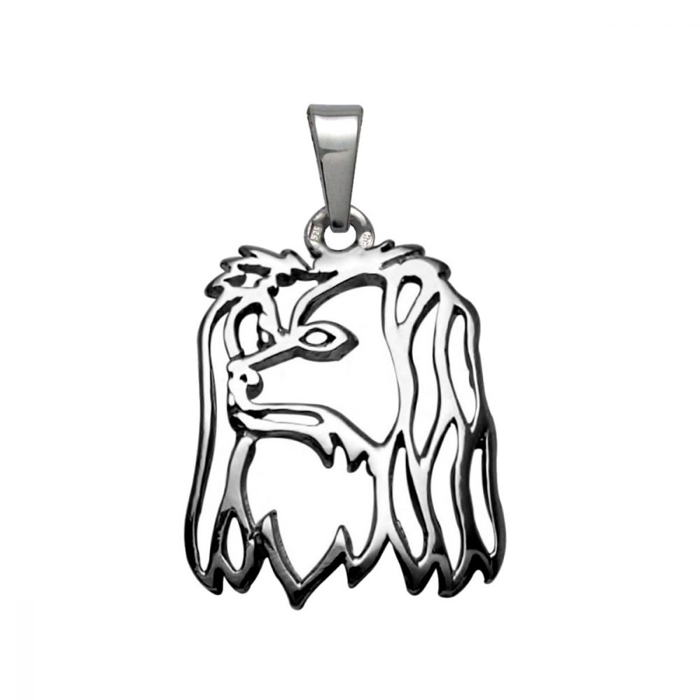 Continental Toy Spaniel – Phalène – silver sterling pendant - 1