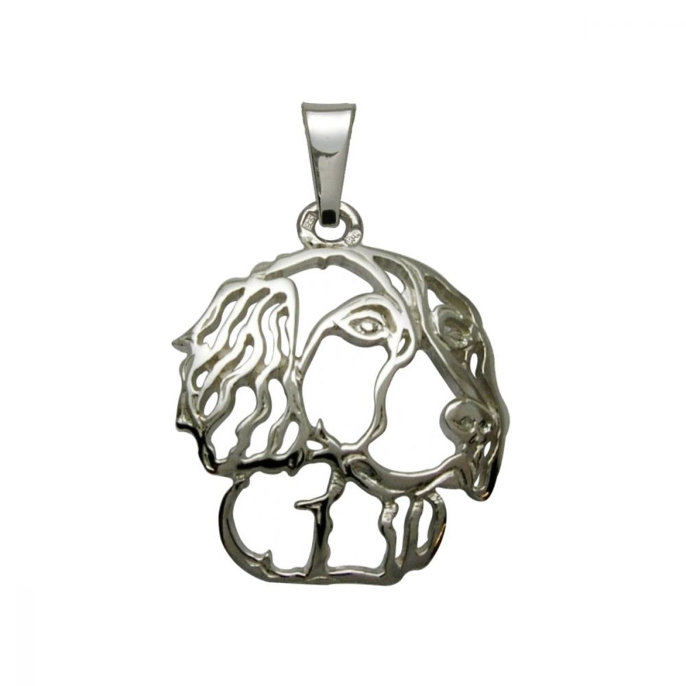 Small Münsterländer – silver sterling pendant - 1