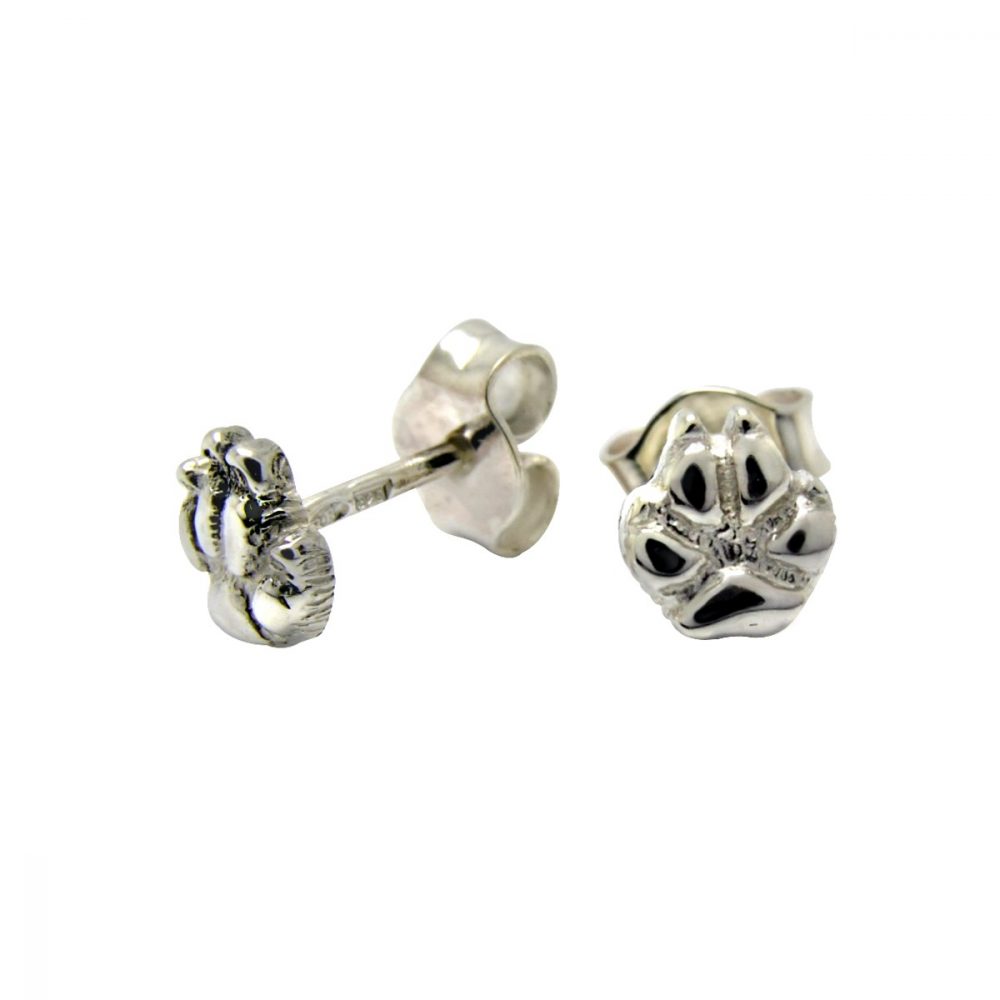 Paw S small – dog – silver sterling earring - 1