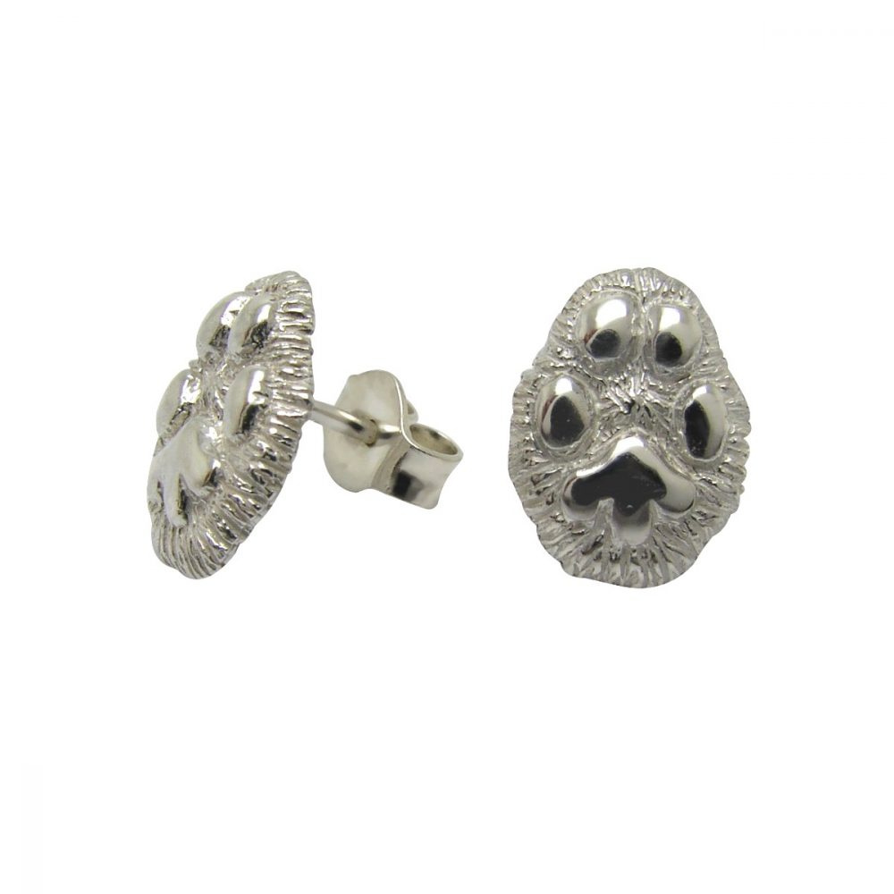 Paw L large – cat – silver sterling earring - 1