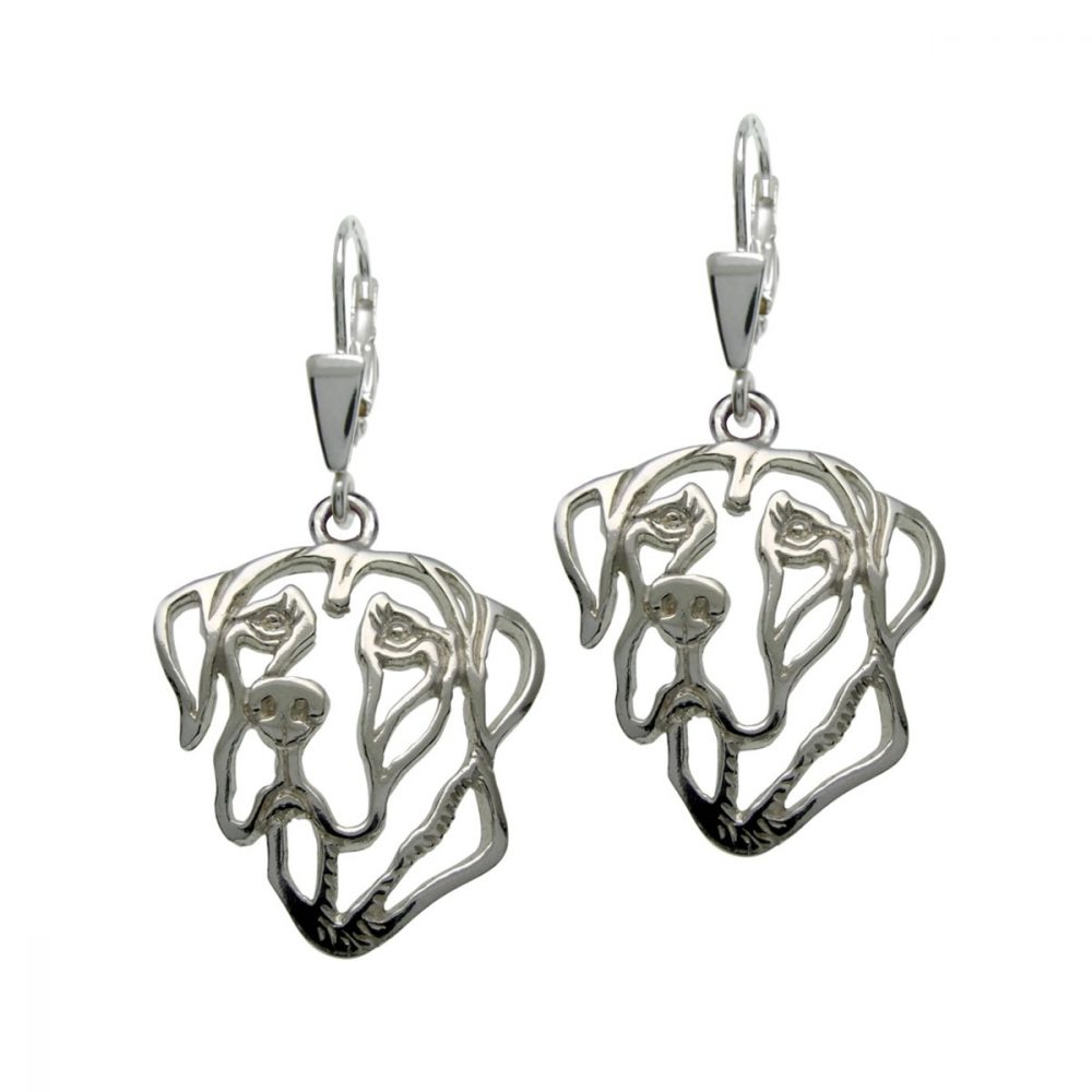 Great Dane – silver sterling earrings - 1