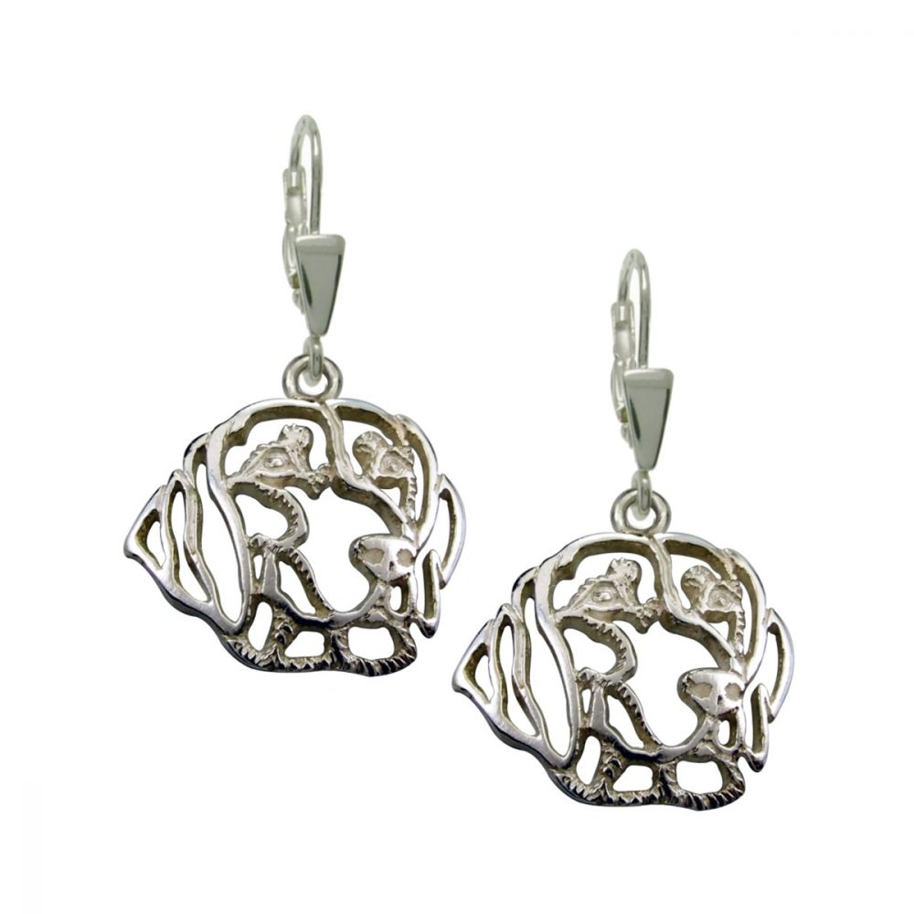 Shorthaired Pointer  – silver sterling earrings - 1