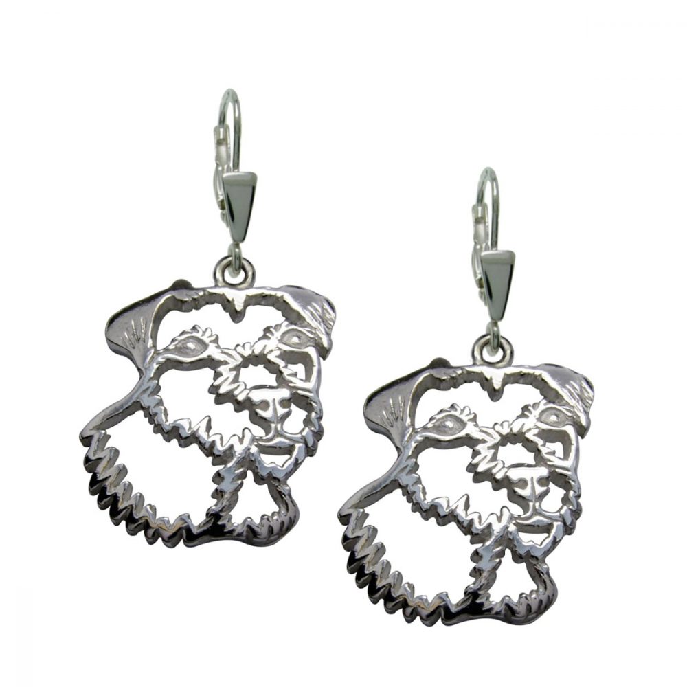 Parson Russel Terrier – silver sterling earrings - 1