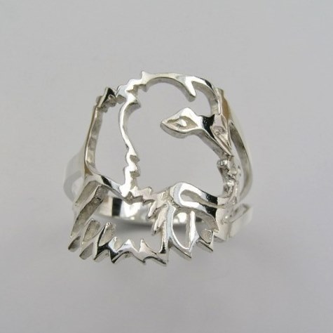 Retrívr – stříbrný prsten 925/1000 - 1