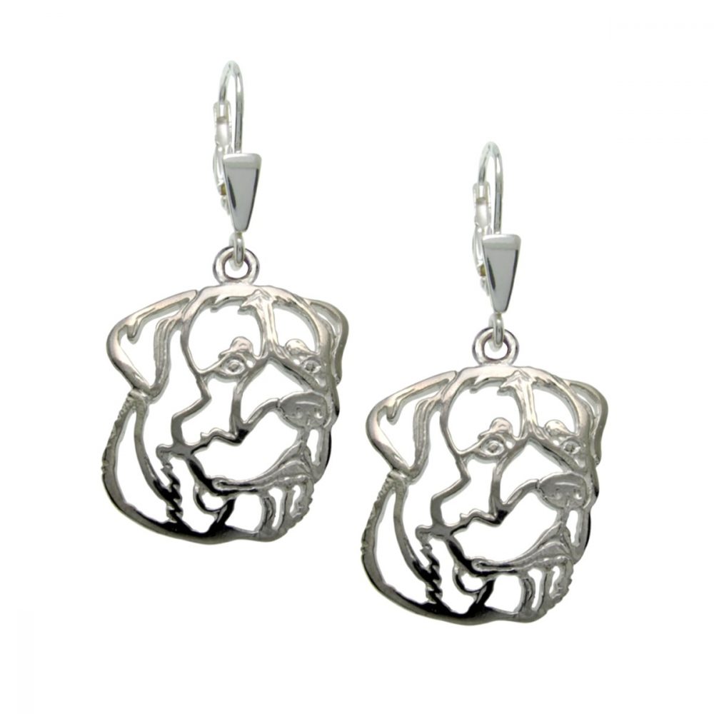 Rottweiler II – silver sterling earrings - 1
