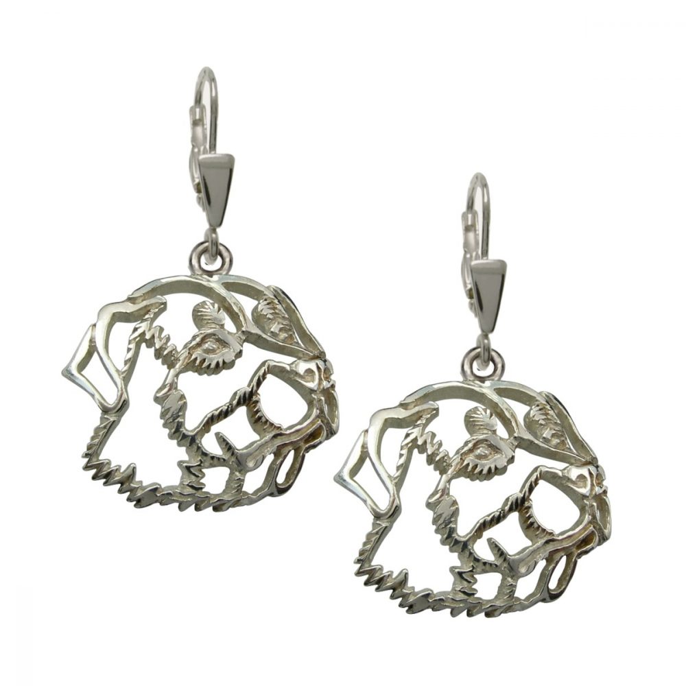 Rottweiler I – silver sterling earrings - 1