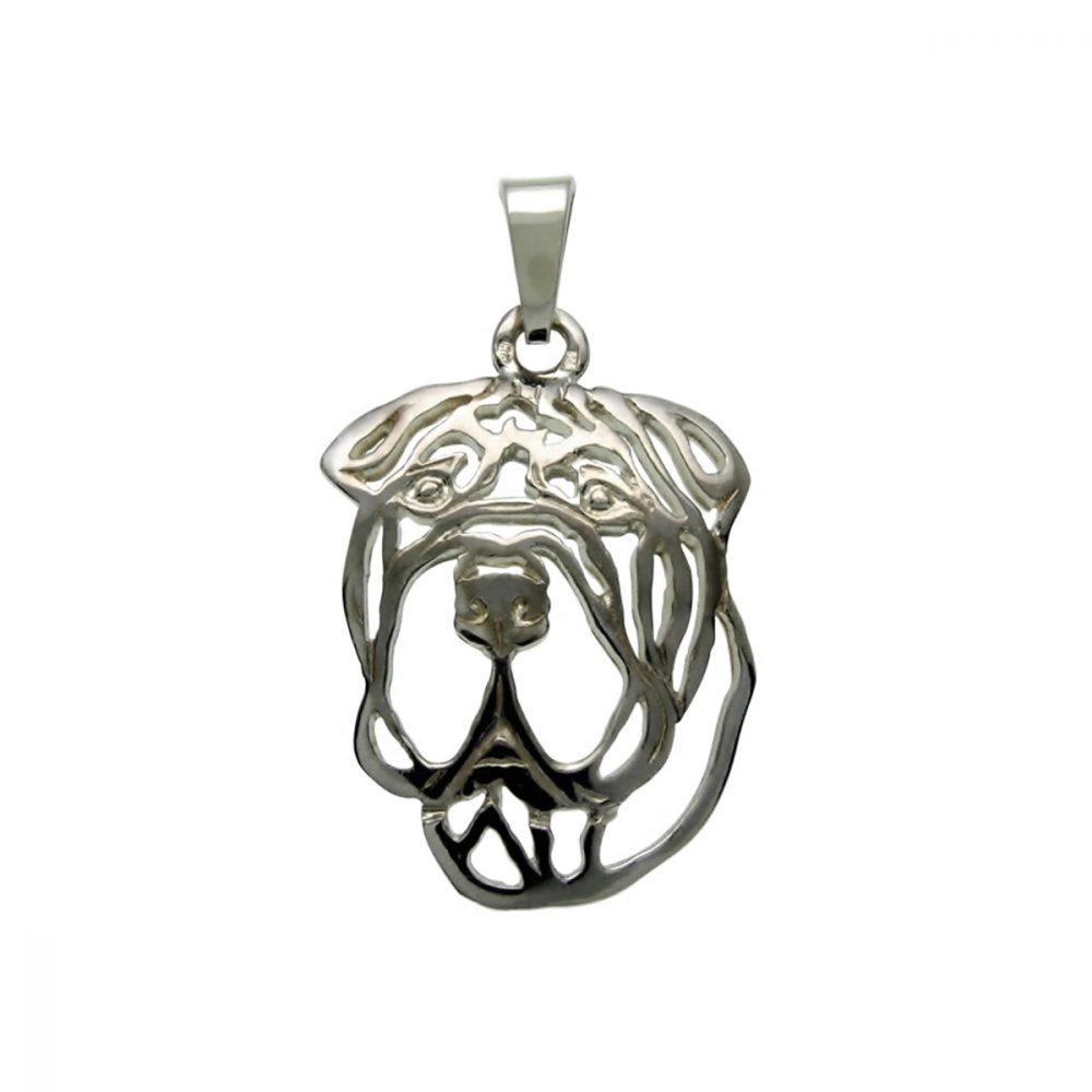 Shar Pei – silver sterling pendant - 1