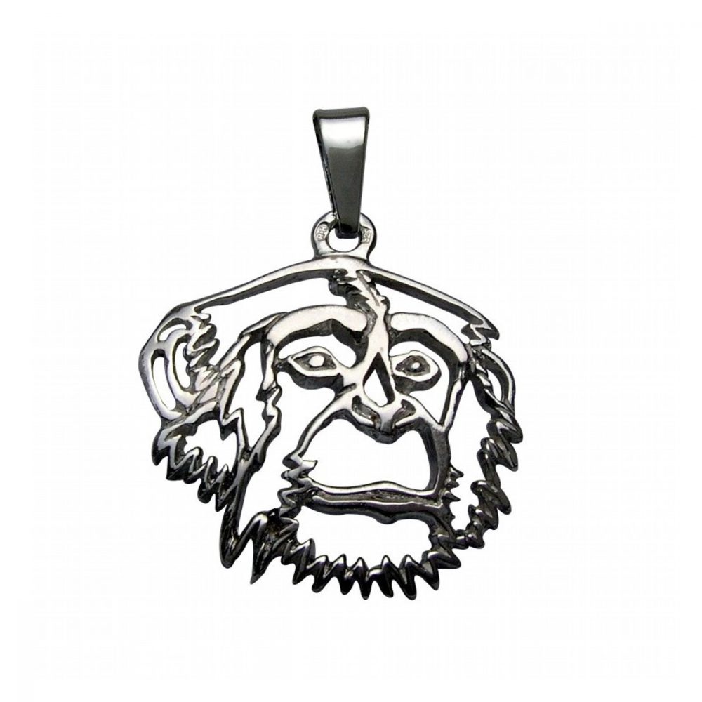 Chimpanzee – silver sterling pendant - 1