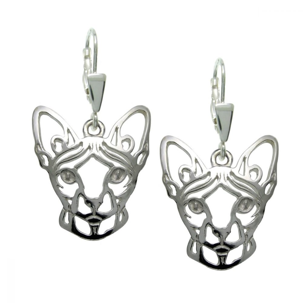 Sphynx – silver sterling earrings - 1