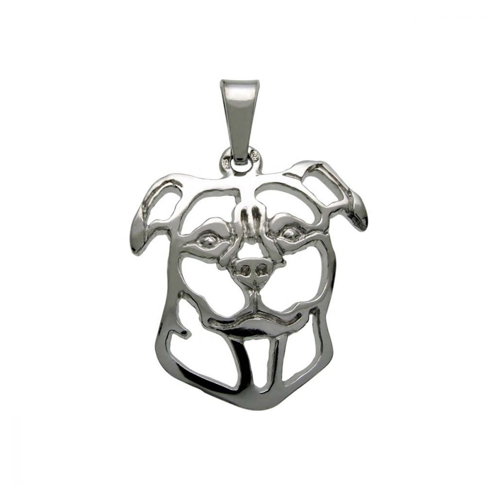 Staffordshire Bull Terrier – silver sterling pendant - 1