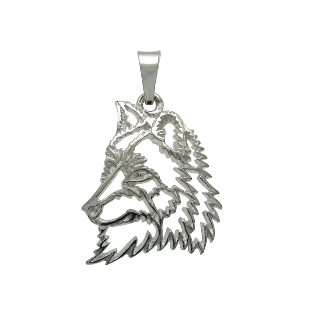 Wolf – silver sterling pendant - 1