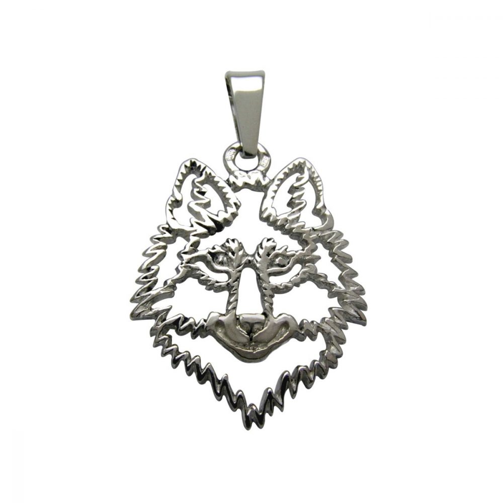 Wolf II – silver sterling pendant - 1