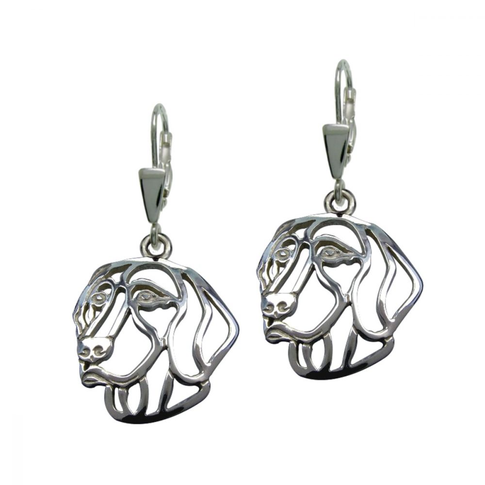 Weimaraner – silver sterling earrings - 1