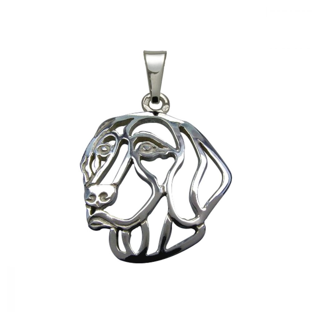 Weimaraner – silver sterling pendant - 1