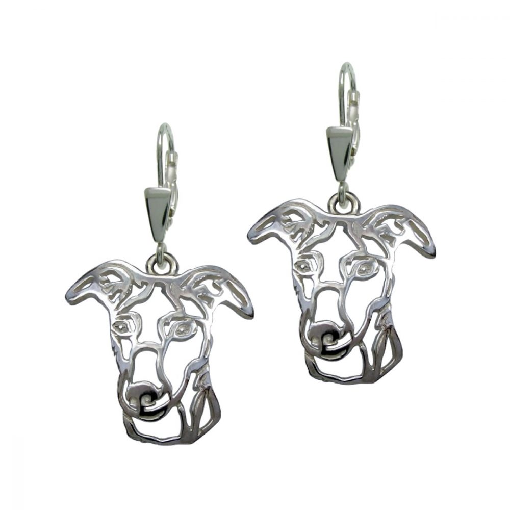 Whippet – silver sterling earrings - 1