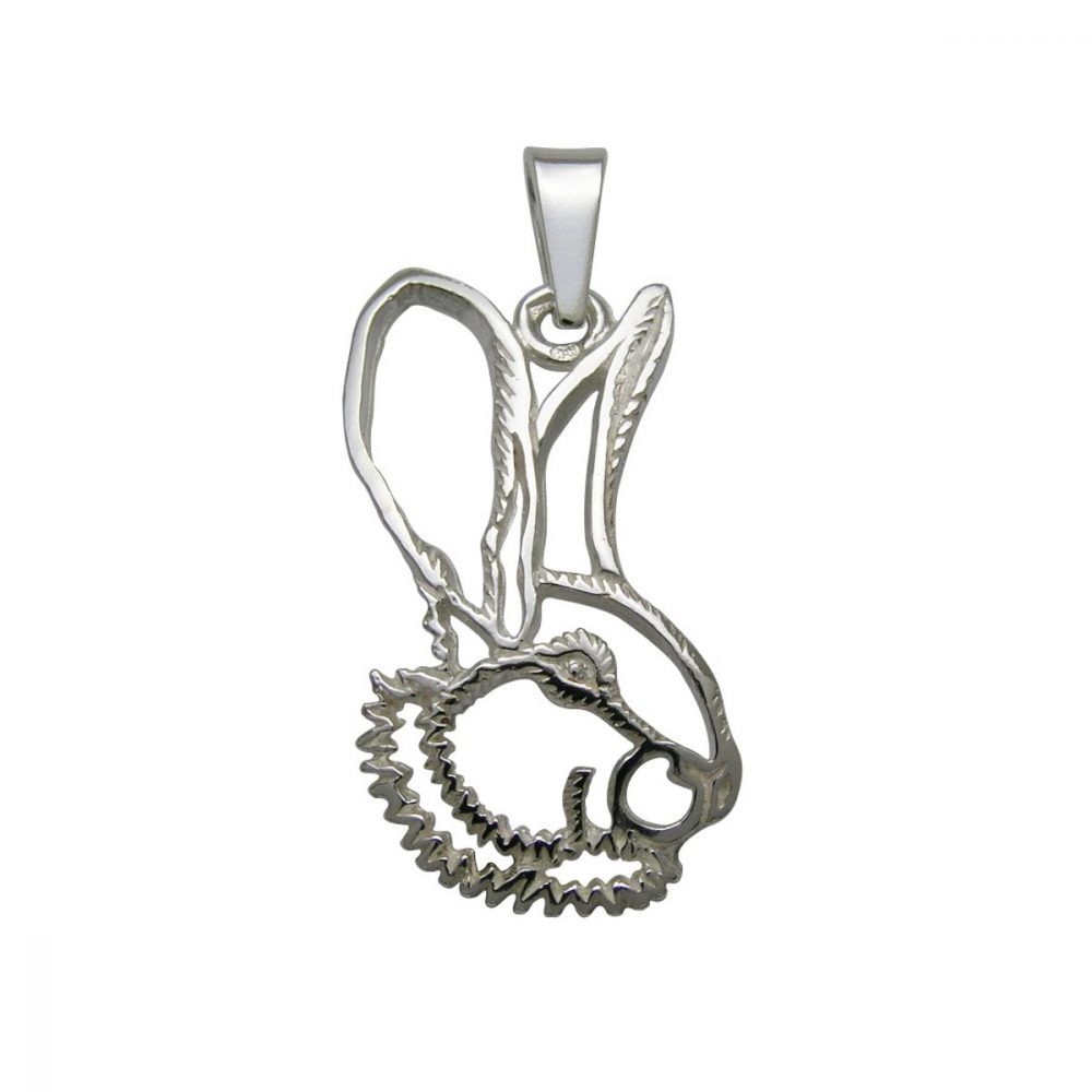 Hare – silver sterling pendant - 1