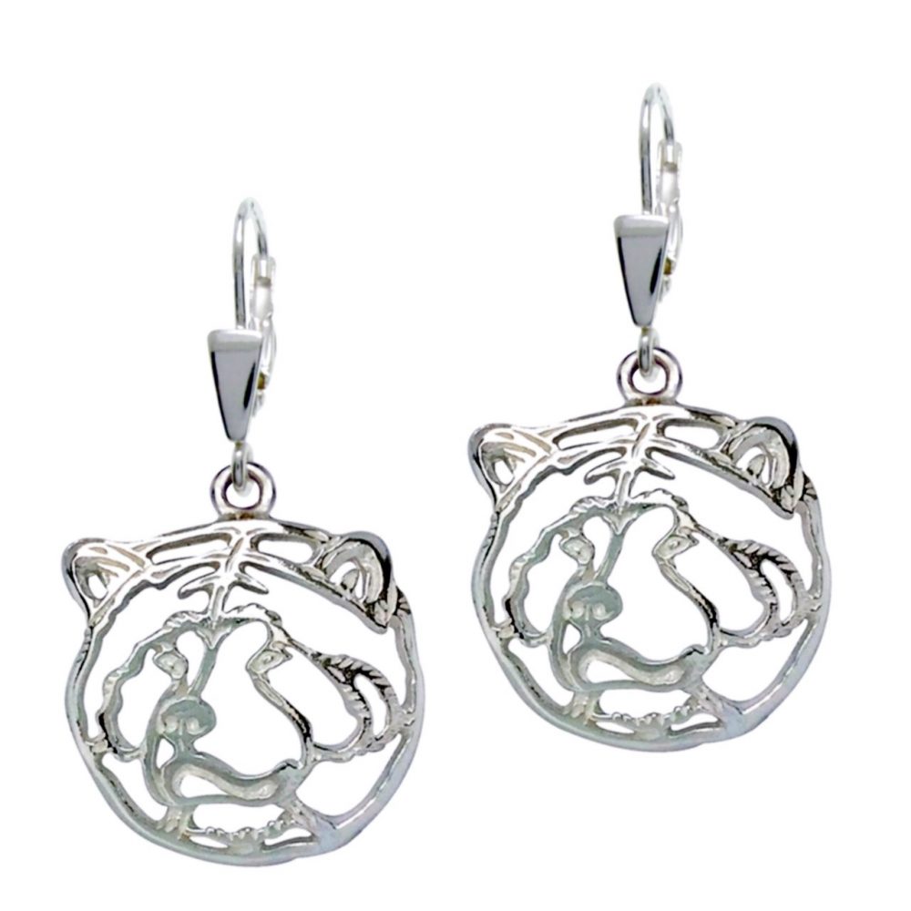 Akita Inu – silver sterling earrings - 1