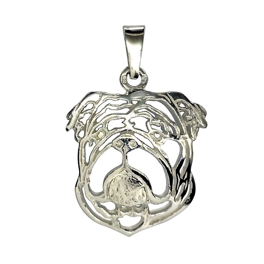 English bulldog II. – silver sterling pendant - 1