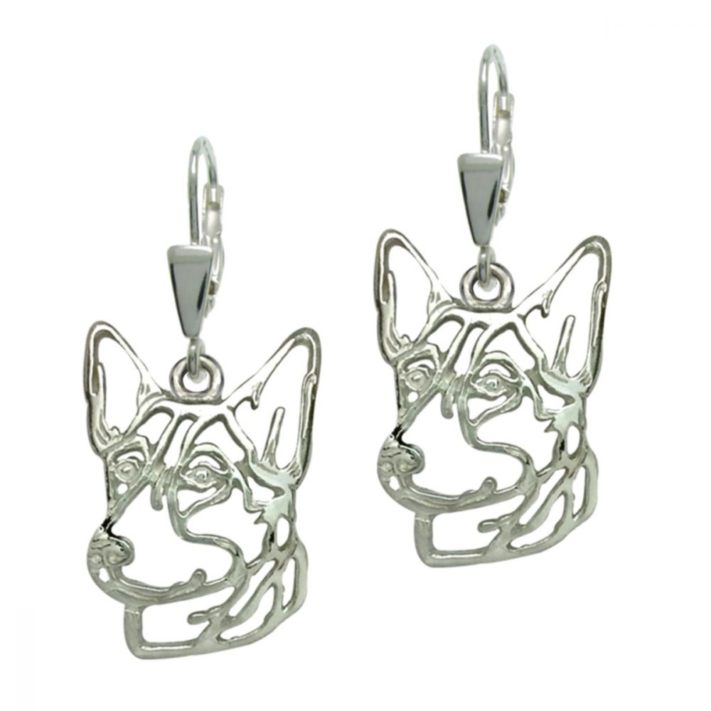 Australian Kelpie – silver sterling earrings - 1