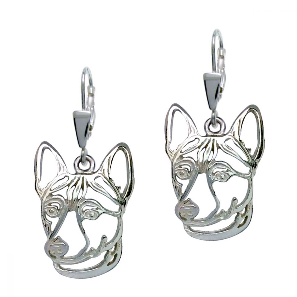 Basenji – silver sterling earring - 1