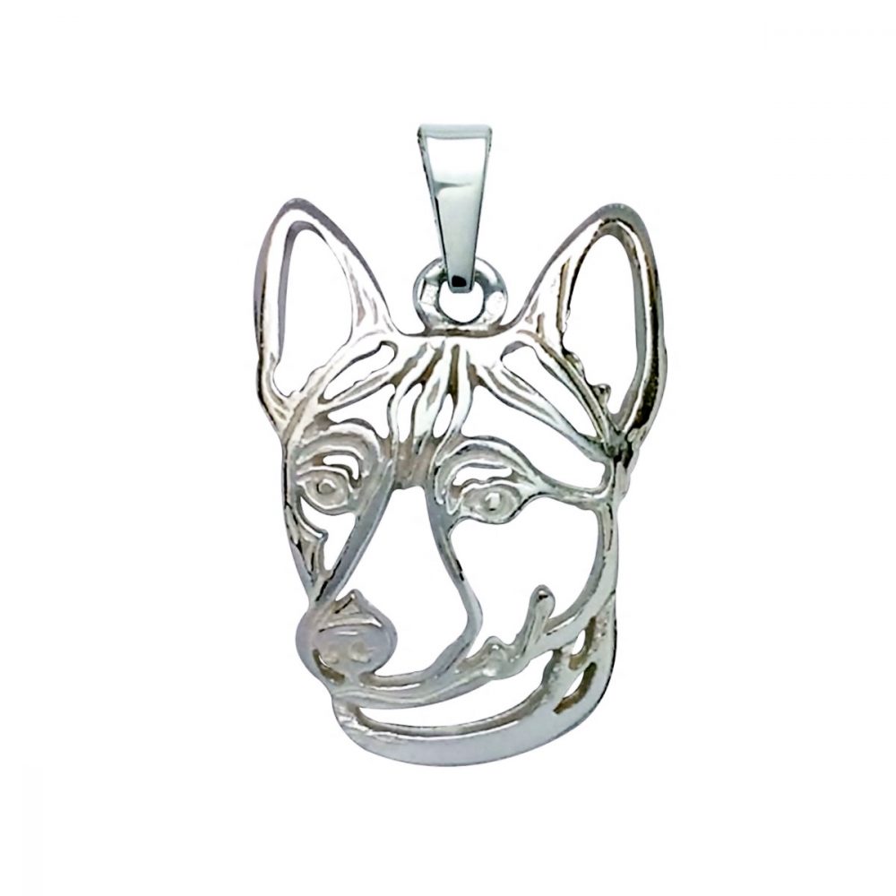 Basenji – silver sterling pendant - 1