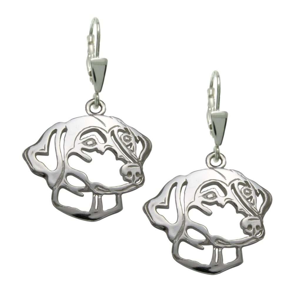 Czech Spotted Dog – silver sterling earring - 1