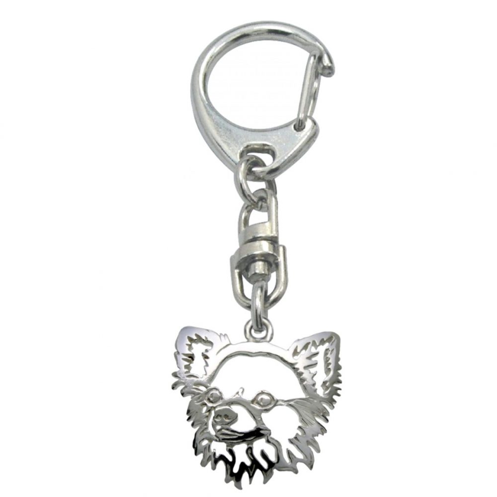 Chihuahua Longhaired – keyring - 1