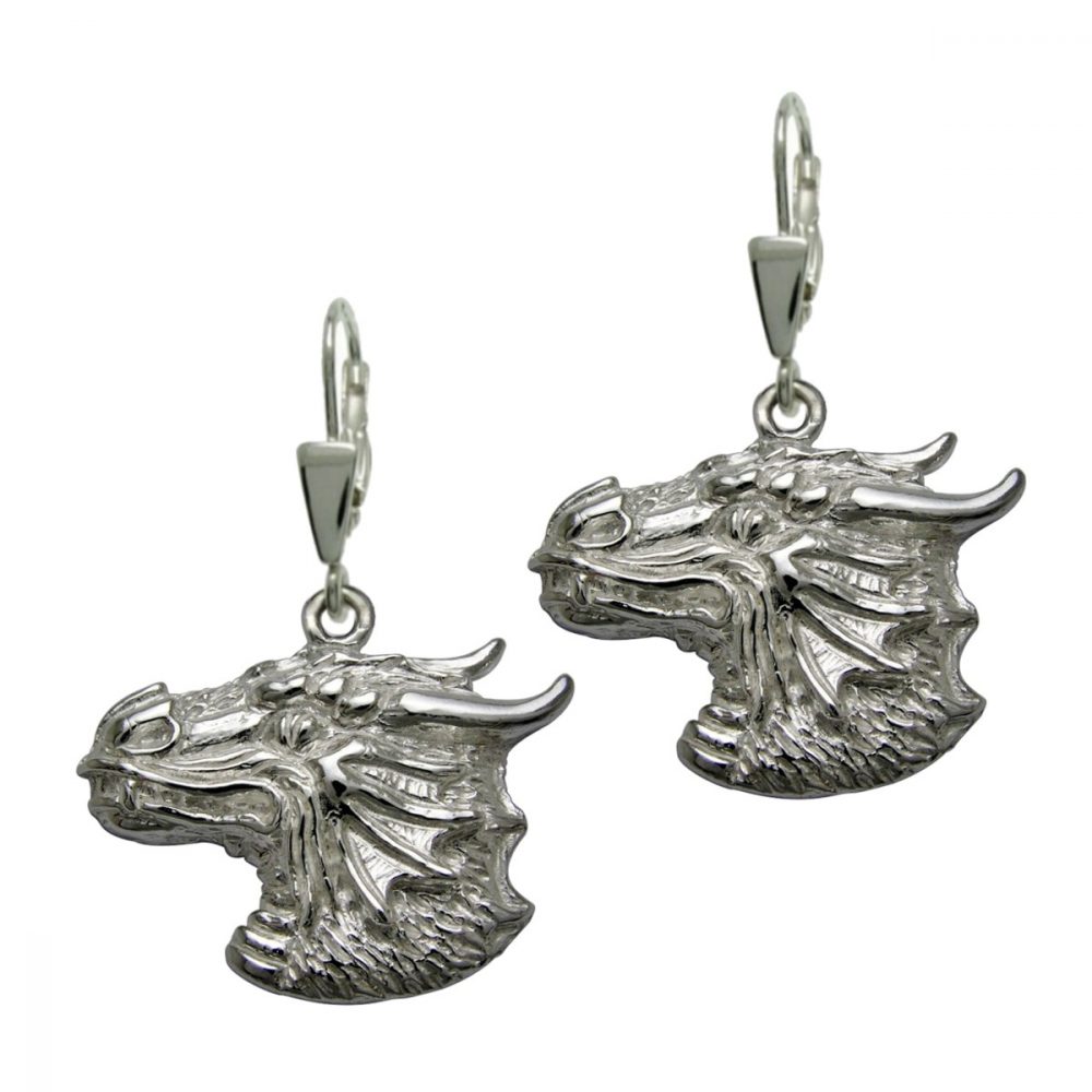 Dragon – silver sterling earring - 1