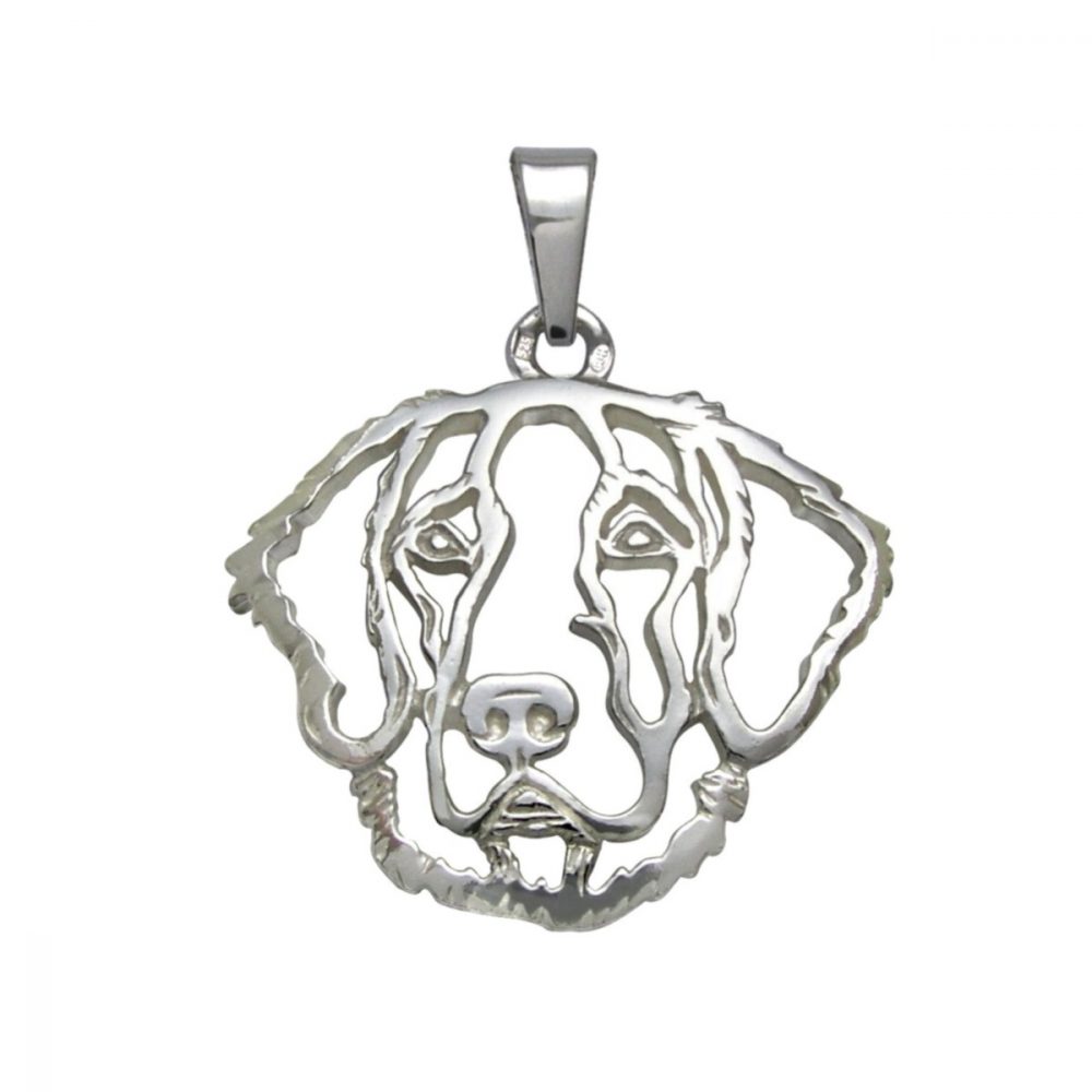 Flat Coated Retriever II. – silver sterling pendant - 1