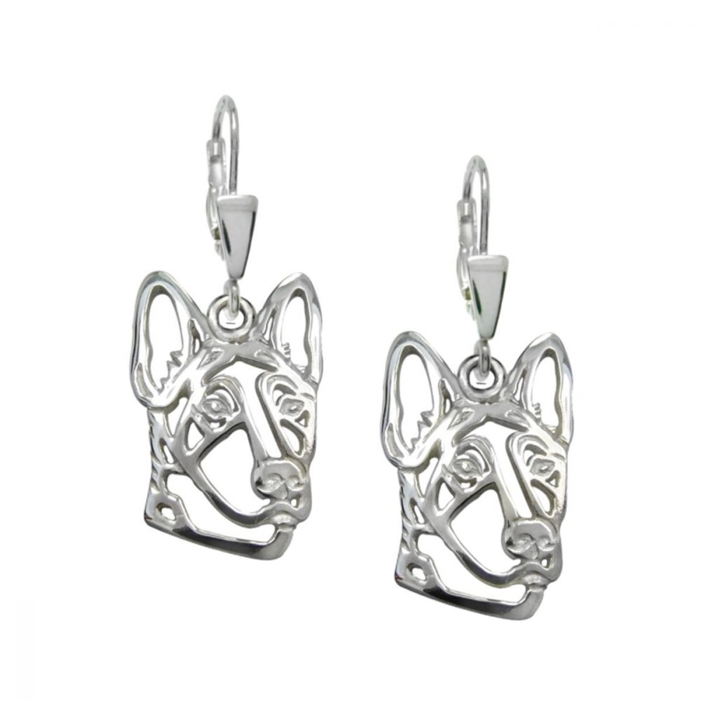 Malinois I – silver sterling earrings - 1