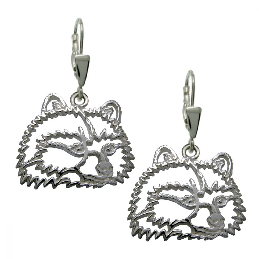 Raccoon – silver sterling earring - 1