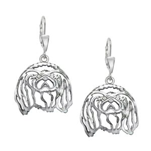 Charme De Chien Pékinois En Argent Sterling .925 X 1 Charmes De
