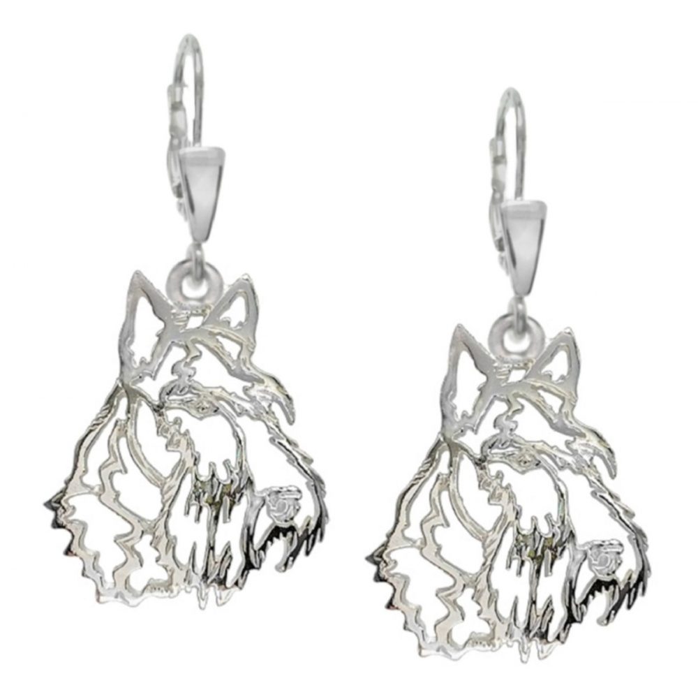 Scottish Terrier – silver sterling earring - 1