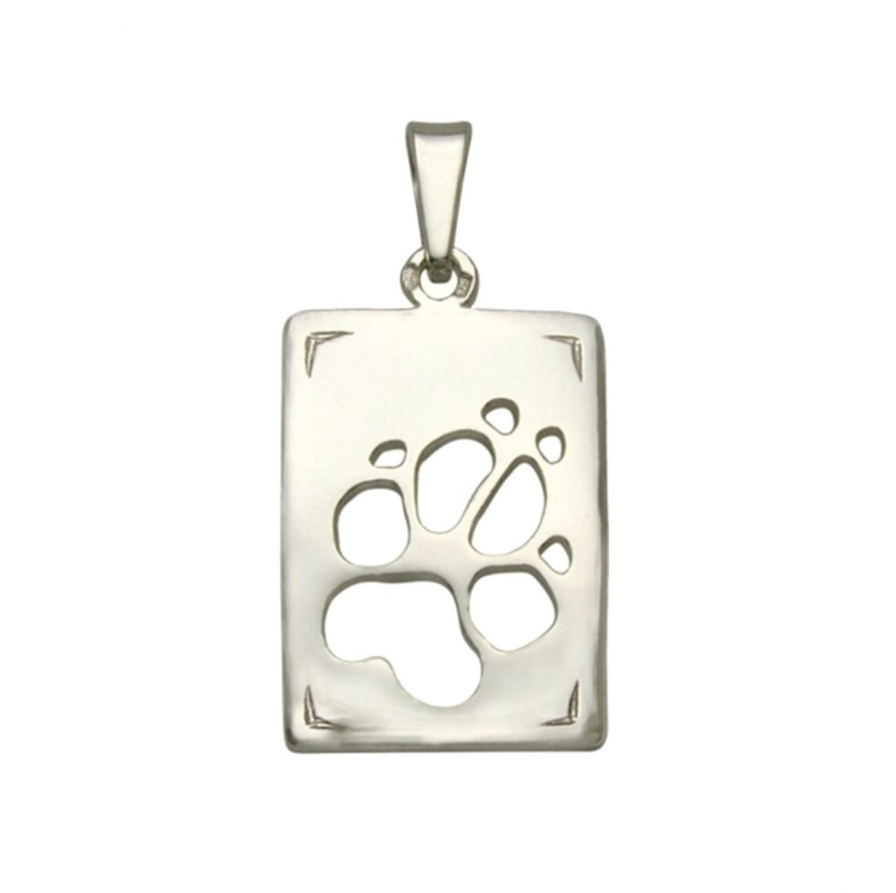 Tablet + Paw – Pruning – silver sterling pendant - 1