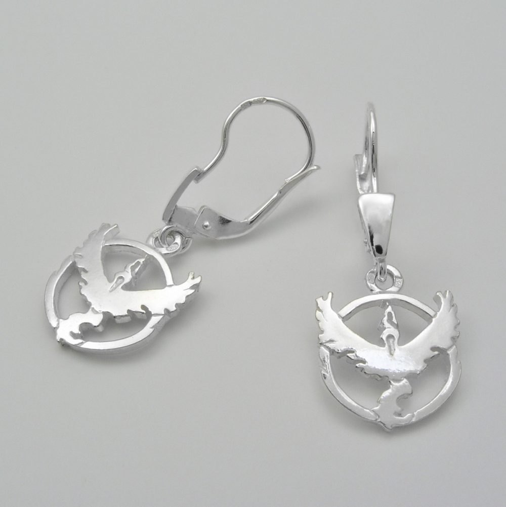 Pokemon earrings Valor – Red team – sterling silver - 1