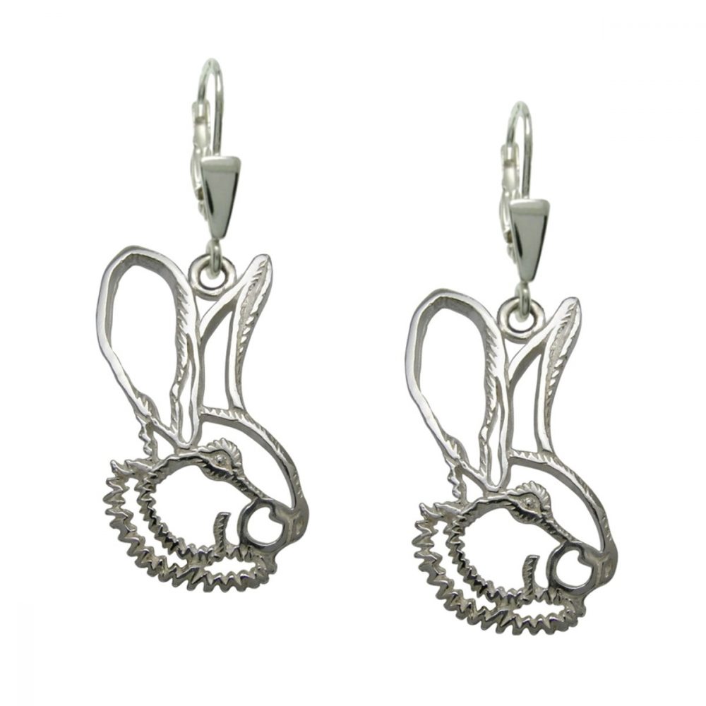 Hare – silver sterling earring - 1