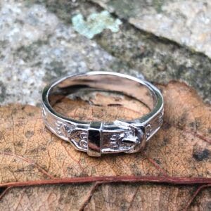 collar with paw – silver sterling ring - 2