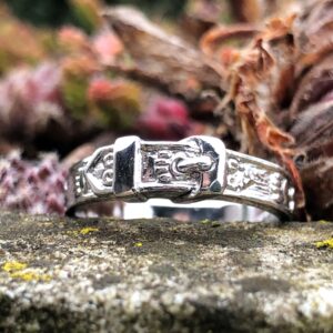 Obojek s tlapkou – stříbrný prsten 925/1000 - 1