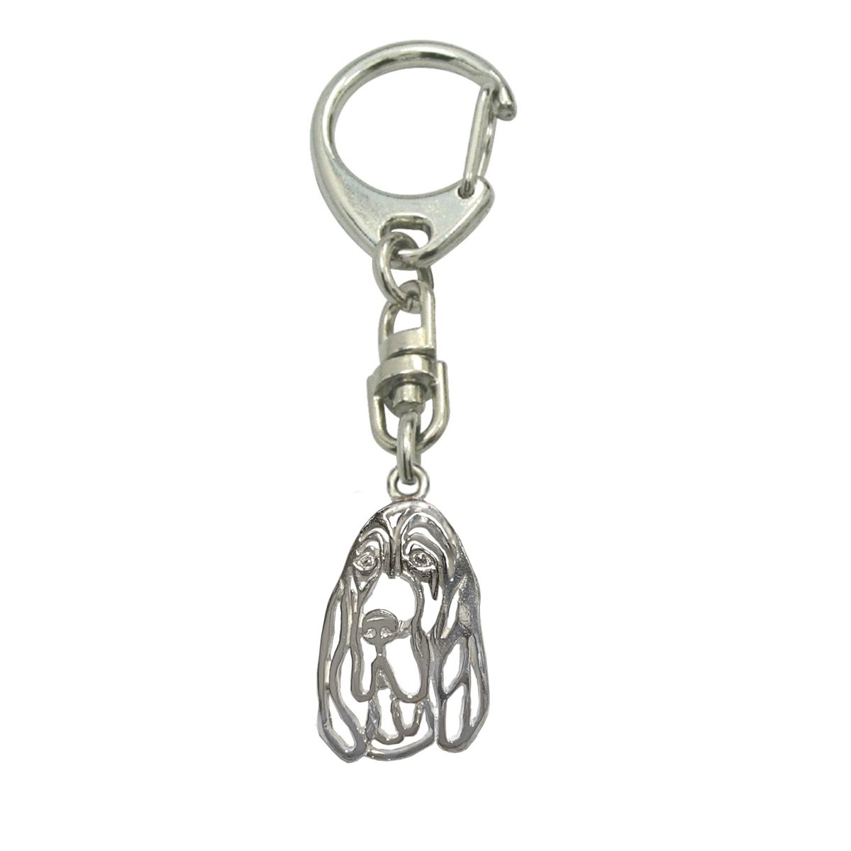 Porte-clés Bloodhound (chien De Chasse) - Breloque Métal 5x4 Cm, Neuf Avec étiquettes